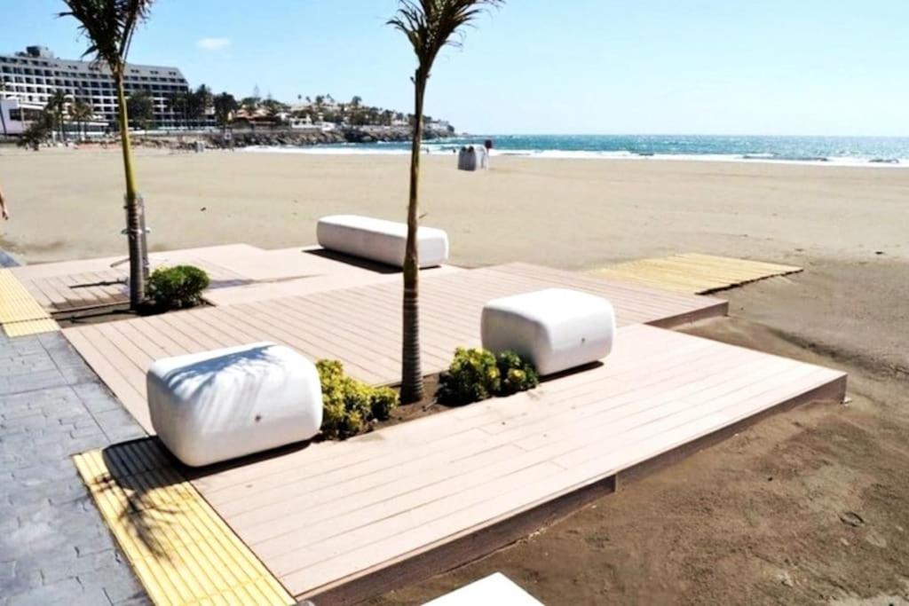 Apartment With Large Terrace, 10 Meters From Playa De Las Burras San Bartolome Bagian luar foto